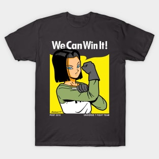 Japanese Anime Manga Android Superhero We Can Do It Parody Meme T-Shirt